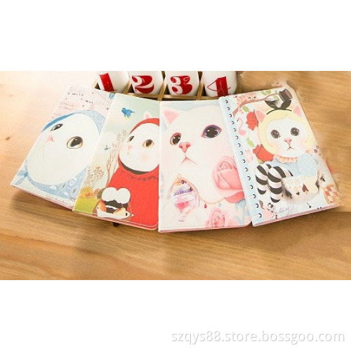 Lovely Good quality PU leather skin Choo Choo Cat protective case for apple ipad 2 ipad 3 ipad 4